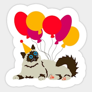 Happy Birthday Kitty Sticker